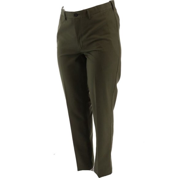 NWT LANDS' END MEN'S COMFORT WAIST CHINO PANTS FOREST MOSS 37 - Picture 1 of 10